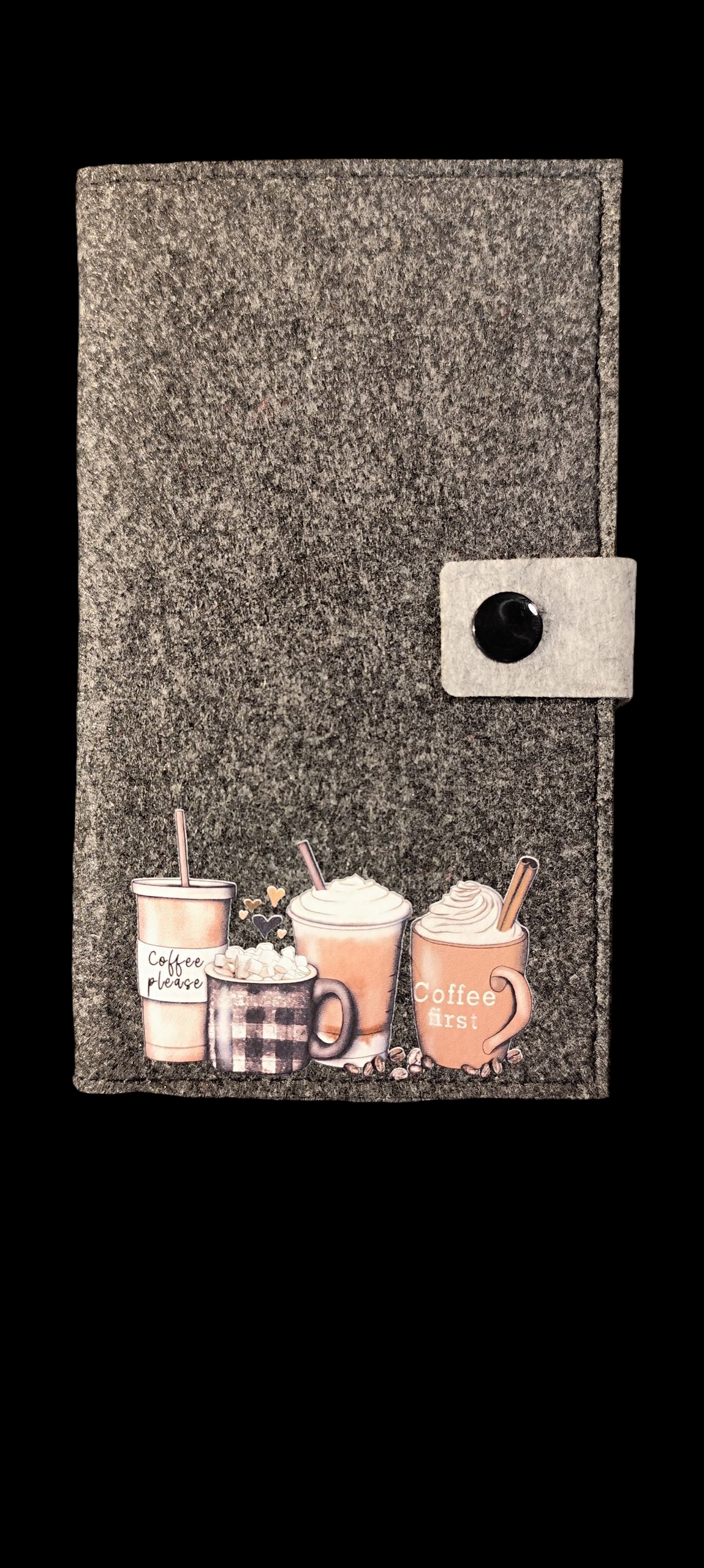 Felt wallet 16.3 x 9.5 cm – according to your wishes – 4 interior colors – card slots &amp; coin pocket