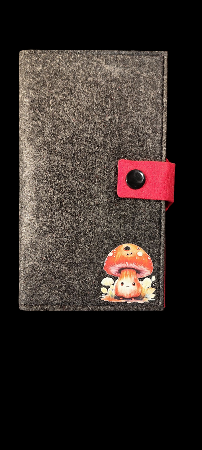 Felt wallet 16.3 x 9.5 cm – according to your wishes – 4 interior colors – card slots &amp; coin pocket