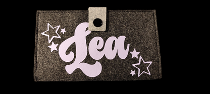 Felt wallet 16.3 x 9.5 cm – according to your wishes – 4 interior colors – card slots &amp; coin pocket
