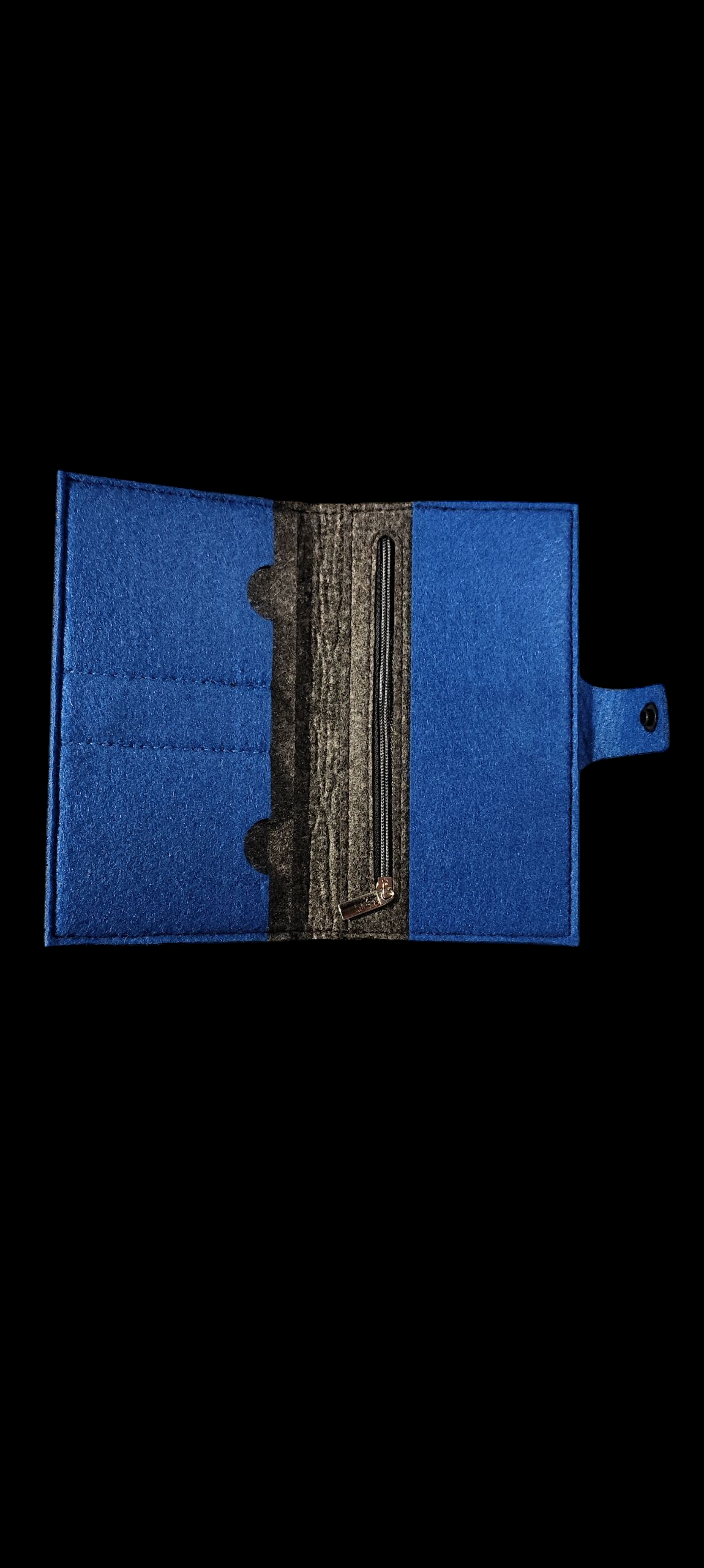 Felt wallet 16.3 x 9.5 cm – according to your wishes – 4 interior colors – card slots &amp; coin pocket