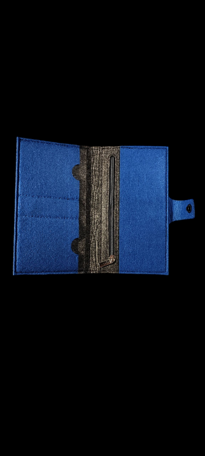 Felt wallet 16.3 x 9.5 cm – according to your wishes – 4 interior colors – card slots &amp; coin pocket