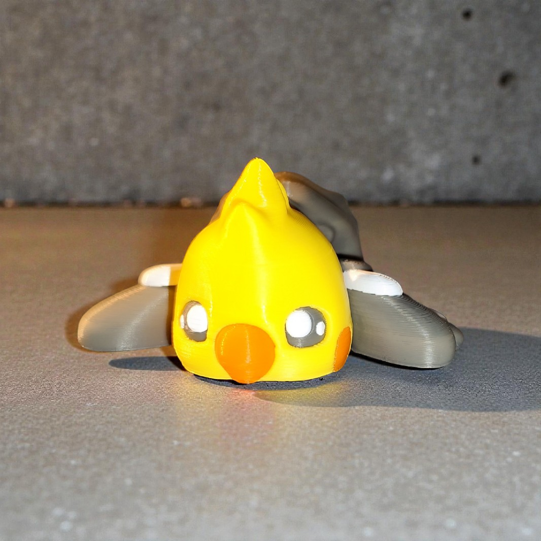 Flexi Parrot made from 3D printing – movable parrot decoration for desk & shelf
