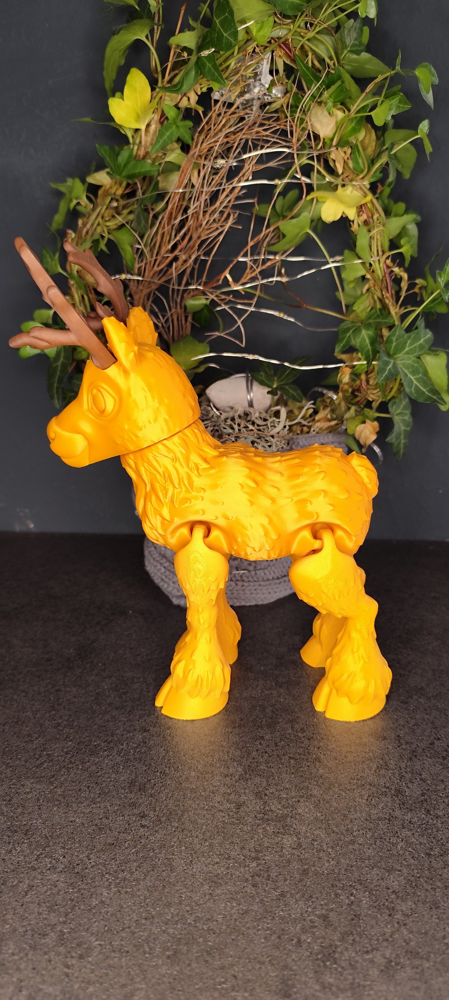Flexi Rentier 3D Druck beweglich – Hirsch Figur flexibel in Wunschfarbe
