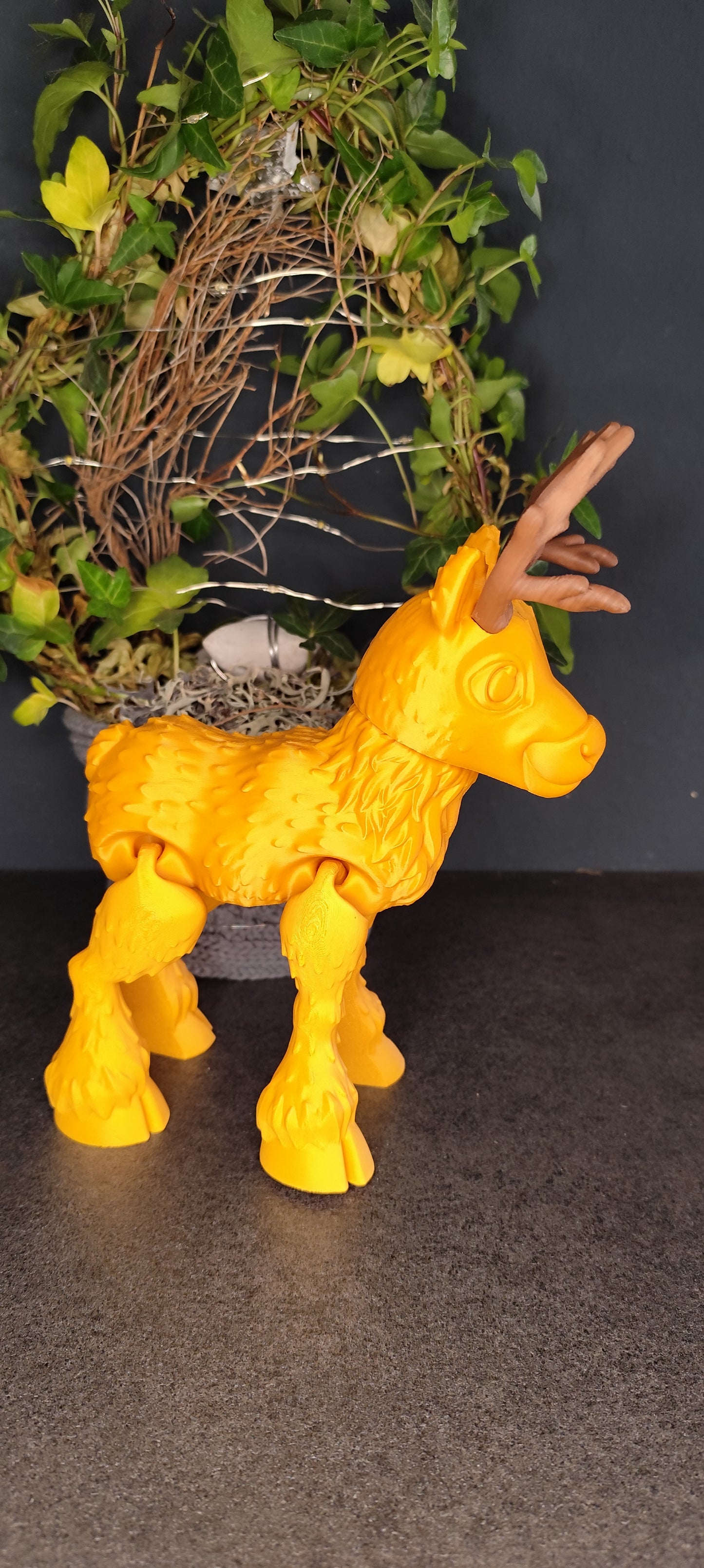 Flexi Rentier 3D Druck beweglich – Hirsch Figur flexibel in Wunschfarbe