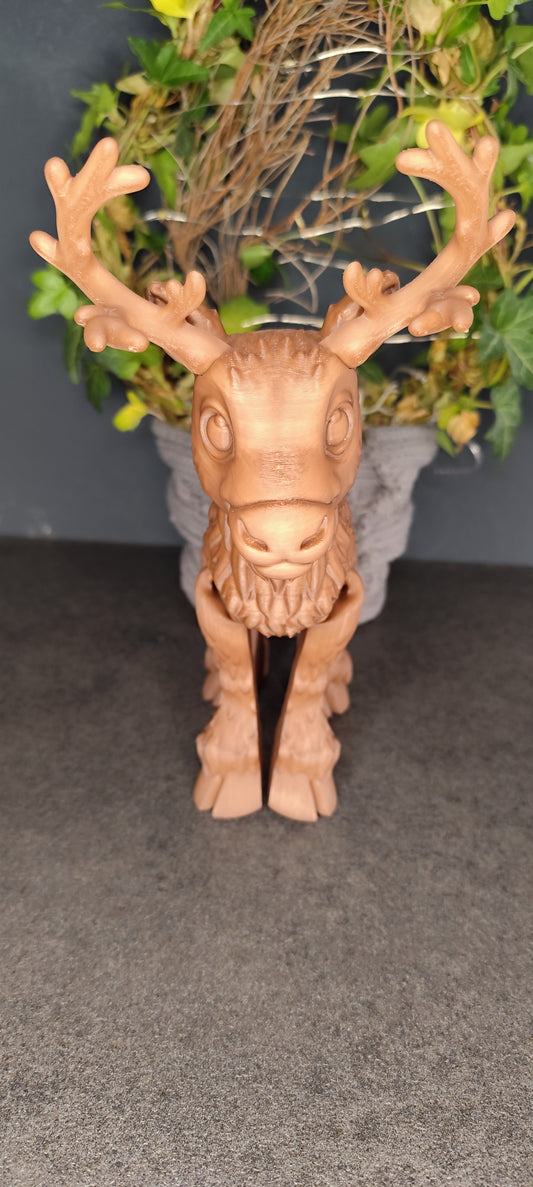 Flexi Reindeer 3D Print Articulated - Flexible Deer Figurine in Your Preferred Color