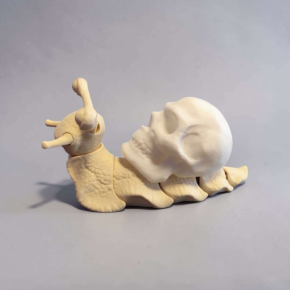 Flexible 3D-Schnecke mit Wechsel-Häuschen – Schneckenhaus, Kürbis oder Totenkopf
