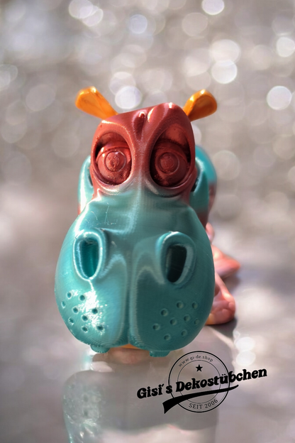Flexible 3D Hippo Fidget Hippo Figure