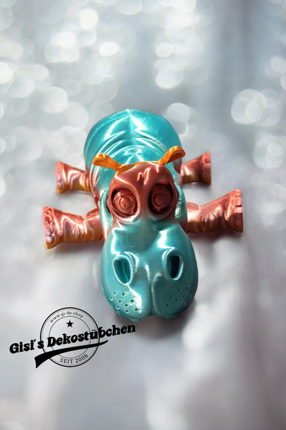 Flexible 3D Hippo Fidget Hippo Figure