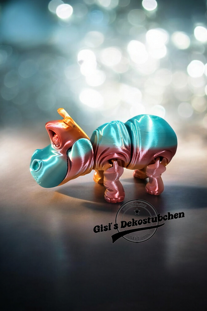 Flexible 3D Hippo Fidget Hippo Figure