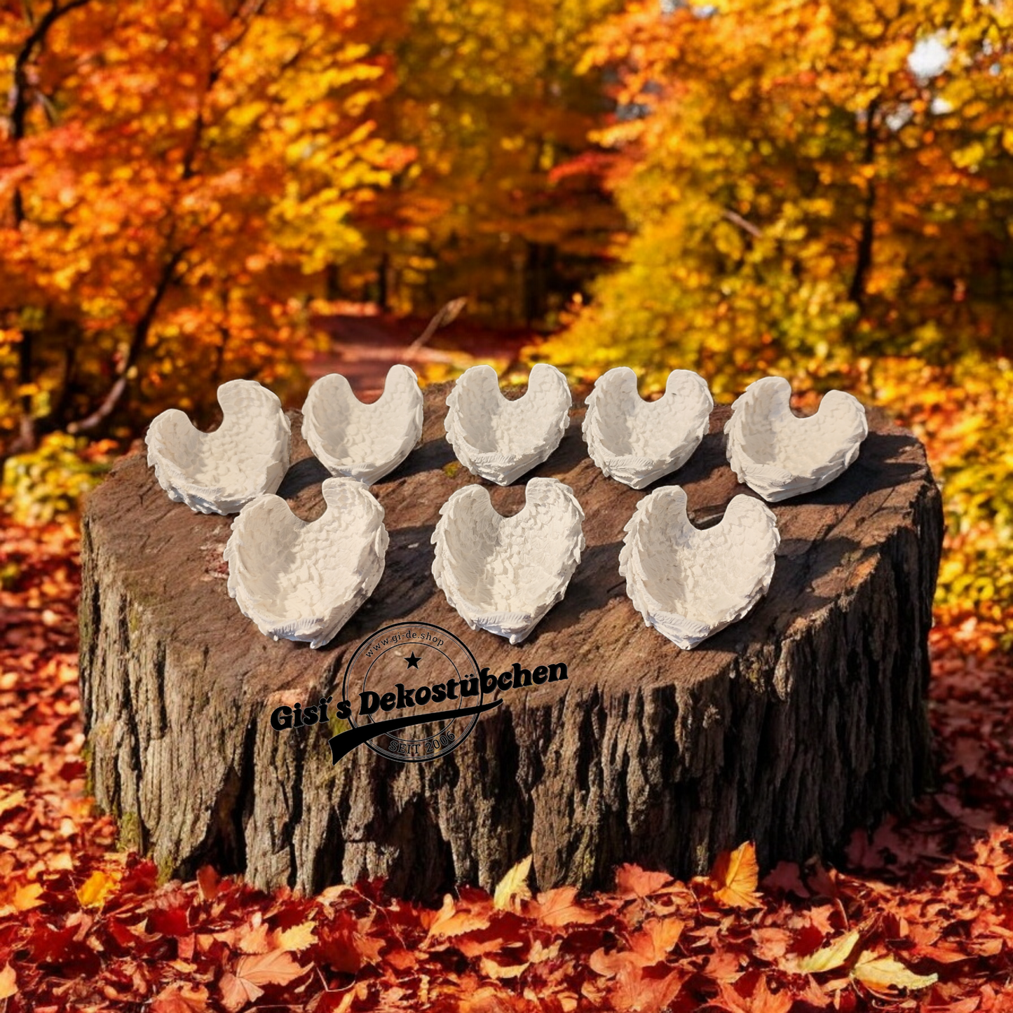 Ceramic wings used as a bowl or storage container