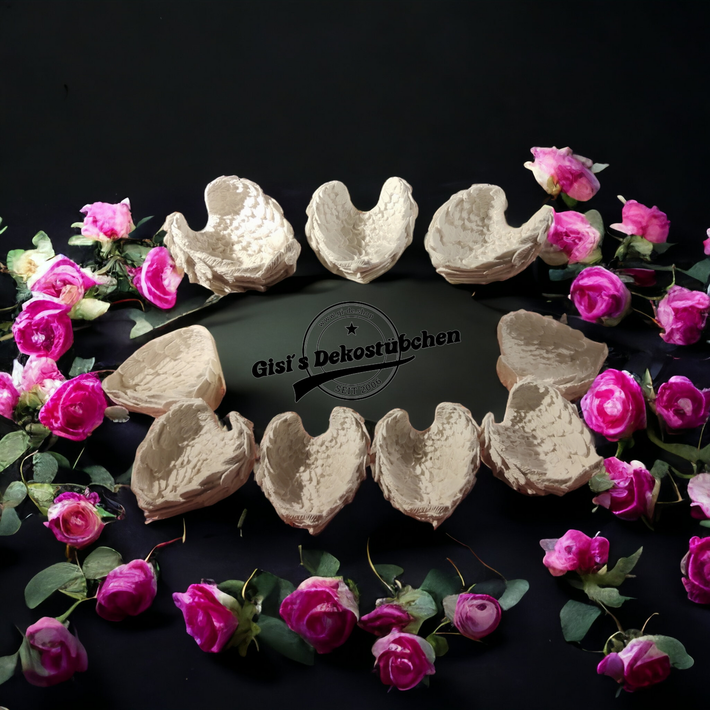 Ceramic wings used as a bowl or storage container