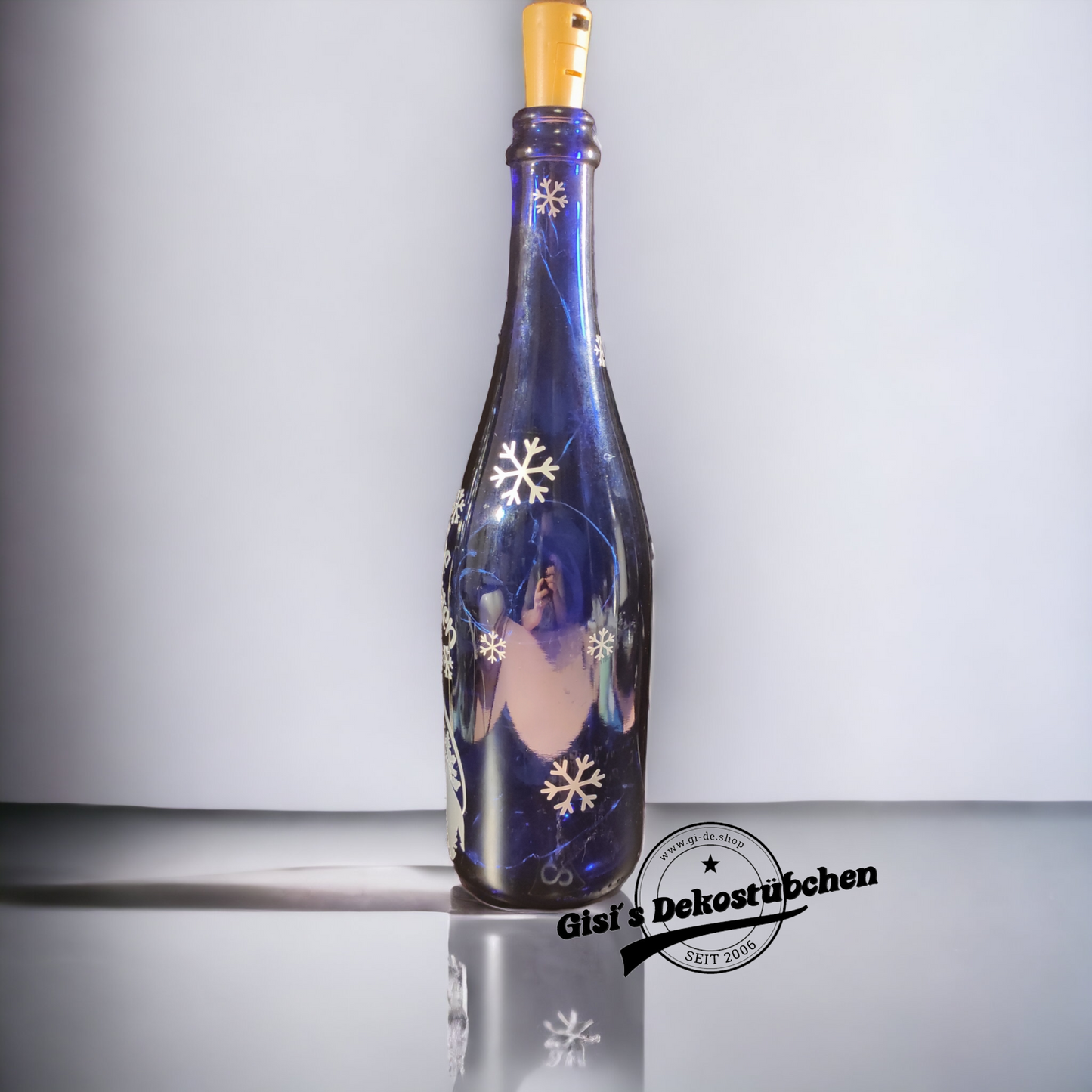 Merry Christmas illuminated bottle