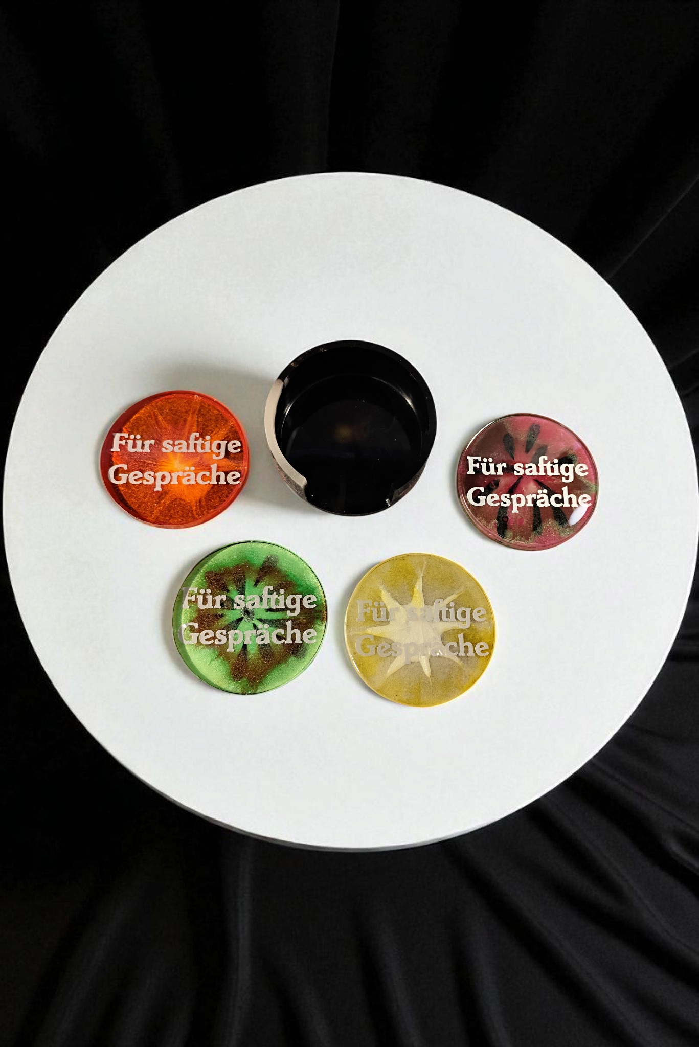 Fruity epoxy resin coasters – 5-piece summer set for “juicy conversations”