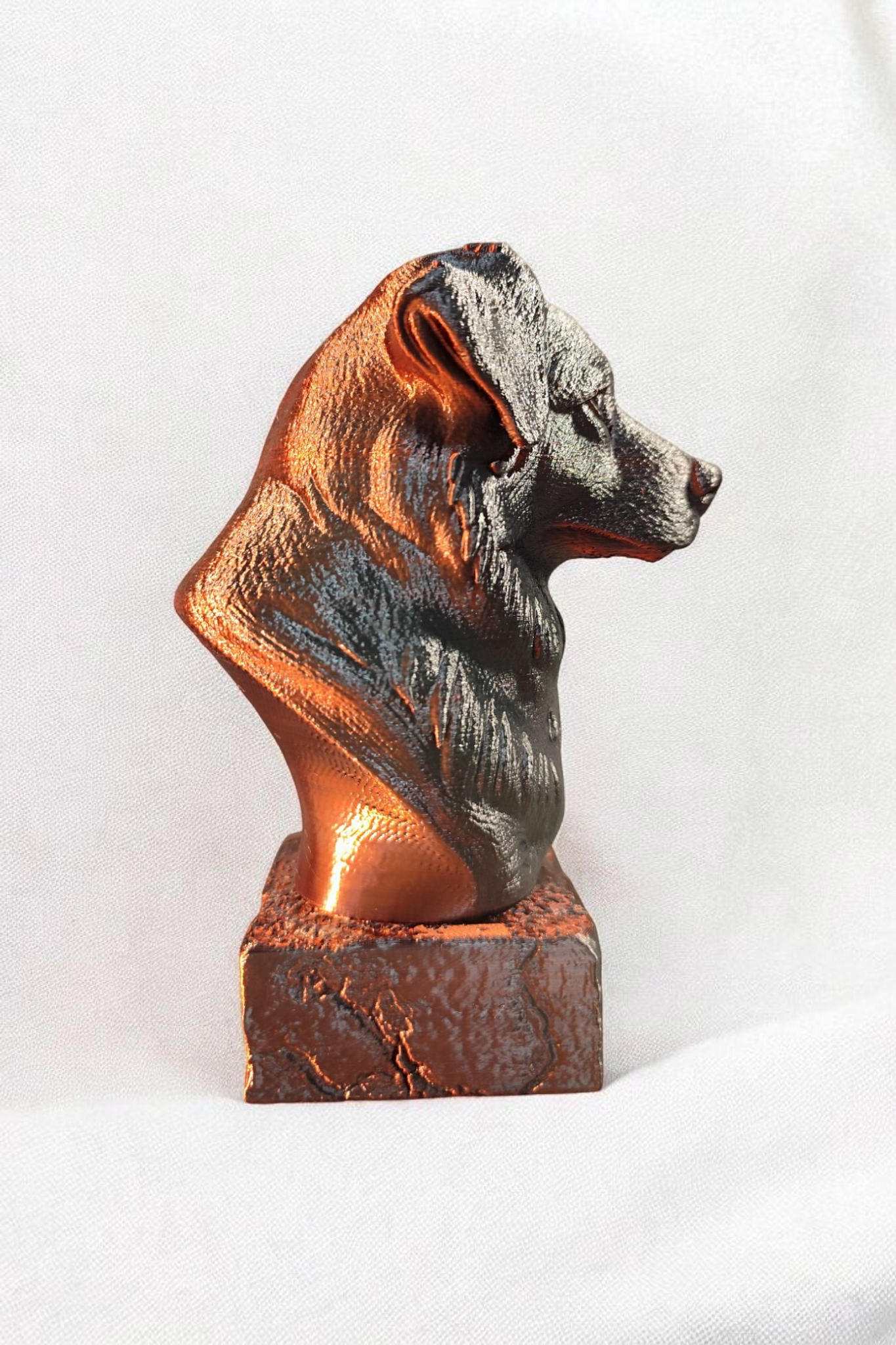 “Forever by your side” – Australian Shepherd bust from the 3D printer