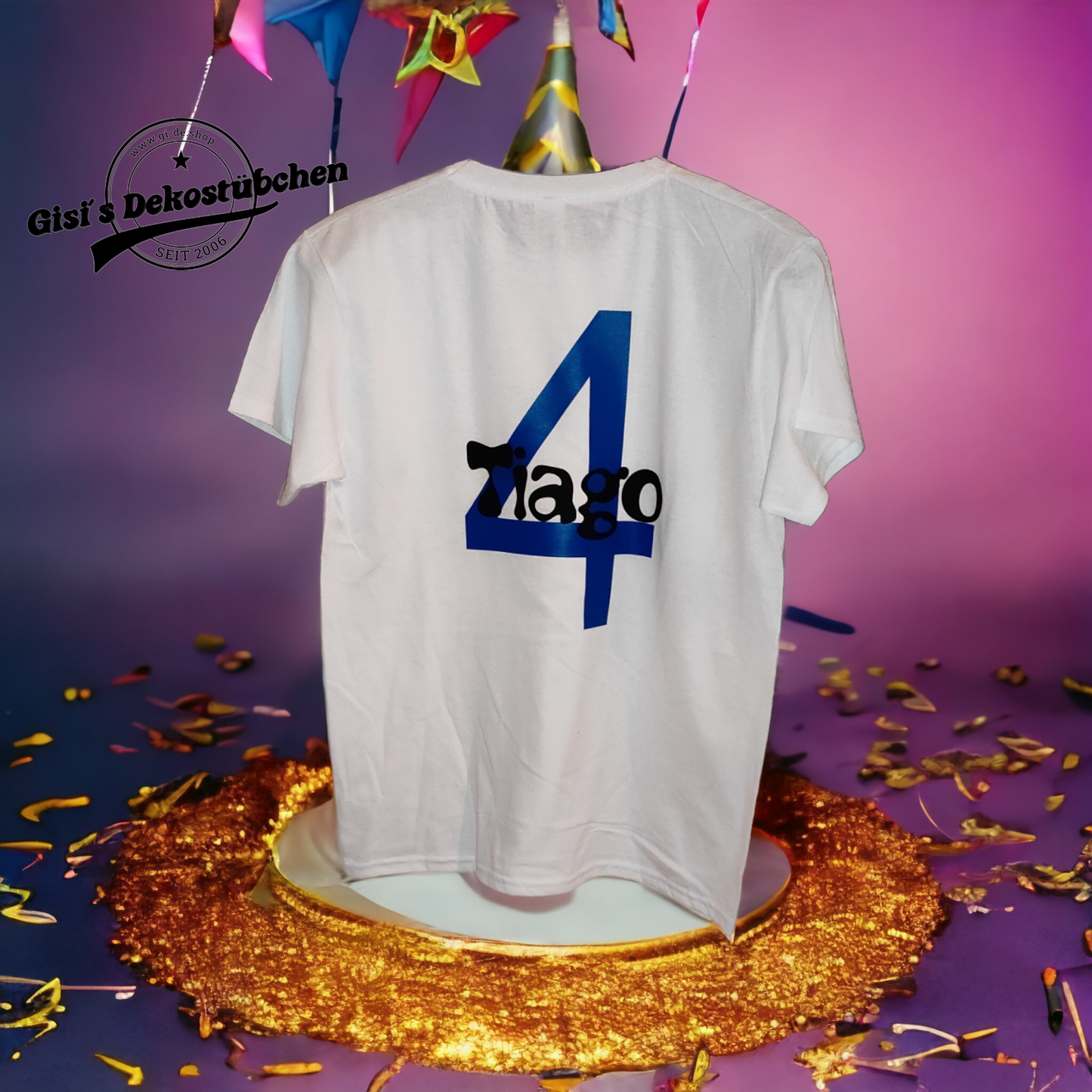 Geburtstagsshirt mit Zahl und Name