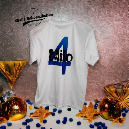 Geburtstagsshirt mit Zahl und Name
