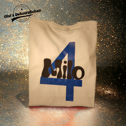 Geburtstagsshirt mit Zahl und Name