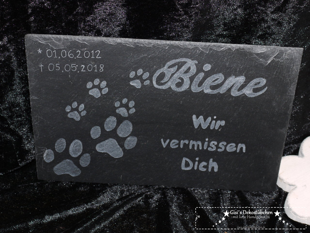 Gravestone / memorial stone including engraving 30x20 cm 