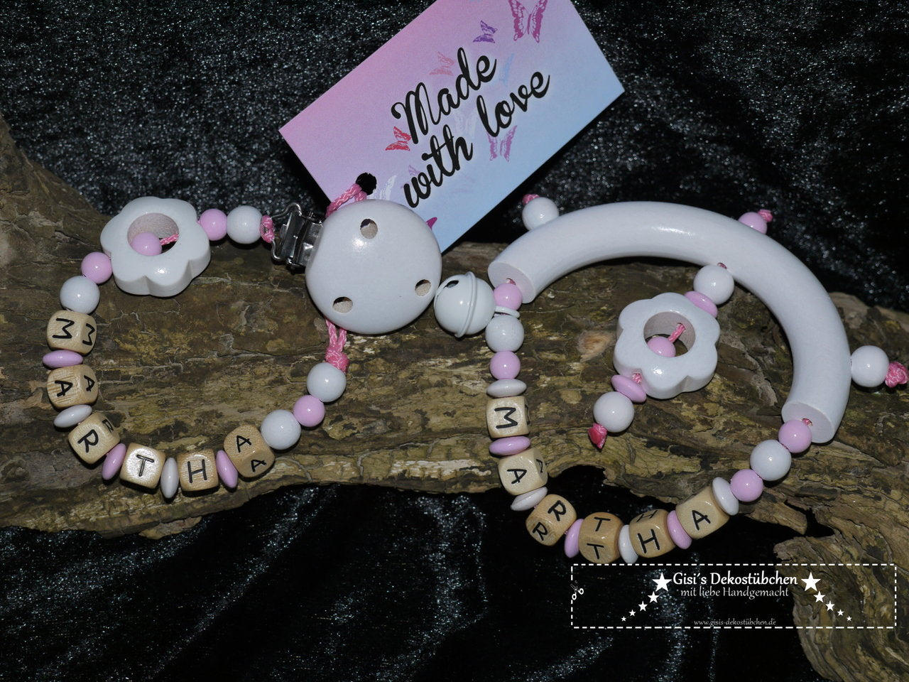 Baby Rattle Teething Ring Gift Set Pacifier Chain