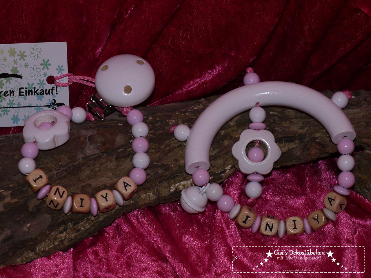 Baby Rattle Teething Ring Gift Set Pacifier Chain