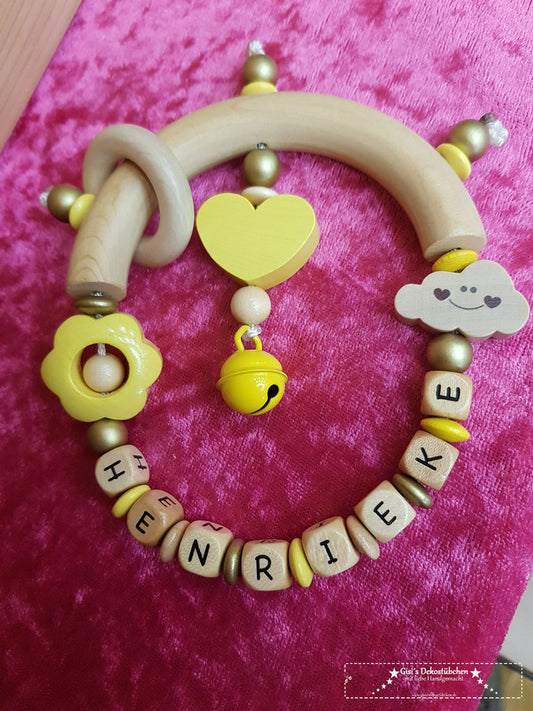 Teething ring named Nature, yellow 