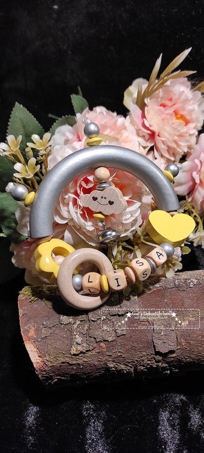Teething ring named Nature, yellow 