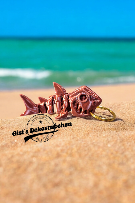 Shark skeleton keychain PLA printed