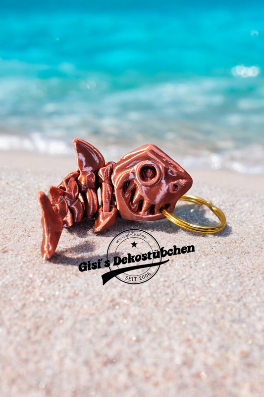 Shark skeleton keychain PLA printed