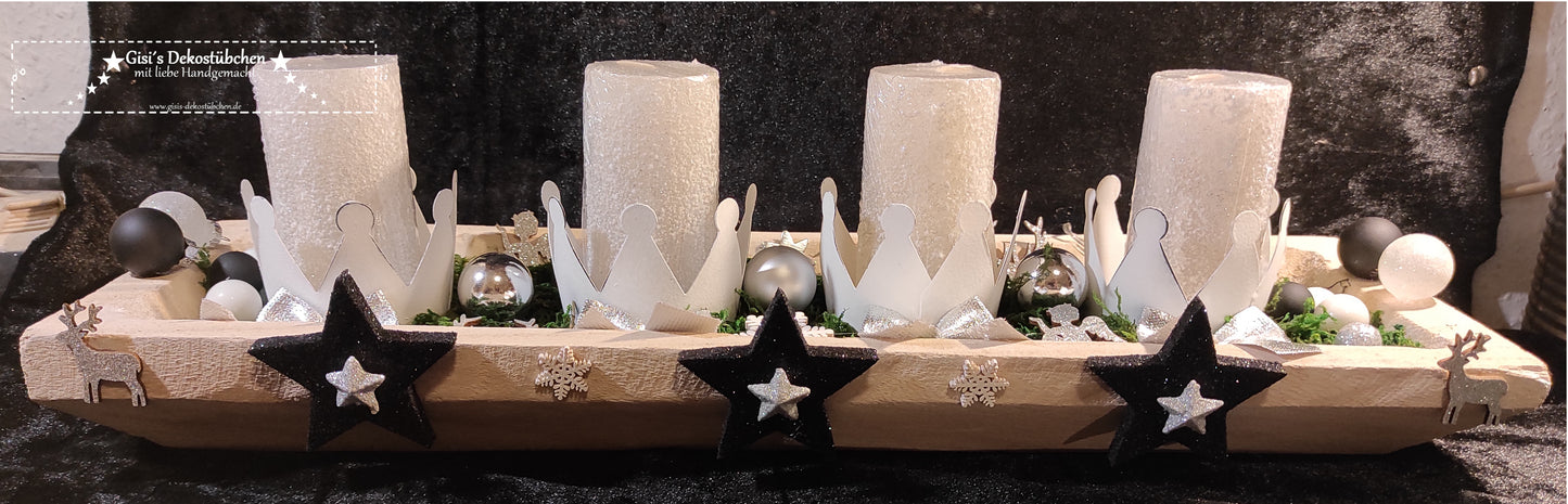 Durable LED Advent wreath, reusable 