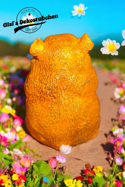 Hamster sculpture, hand-painted, for animal lovers