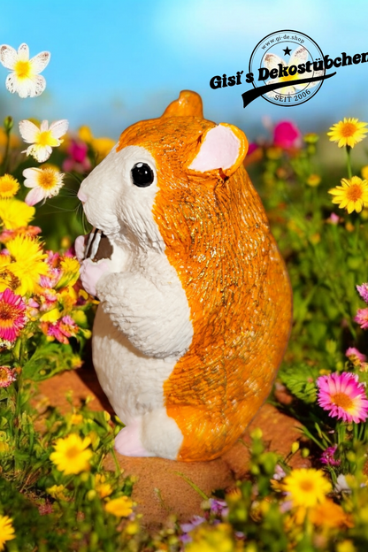 Hamster sculpture, hand-painted, for animal lovers