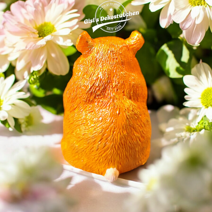 Hamster sculpture, hand-painted, for animal lovers