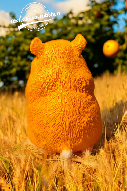 Hamster sculpture, hand-painted, for animal lovers