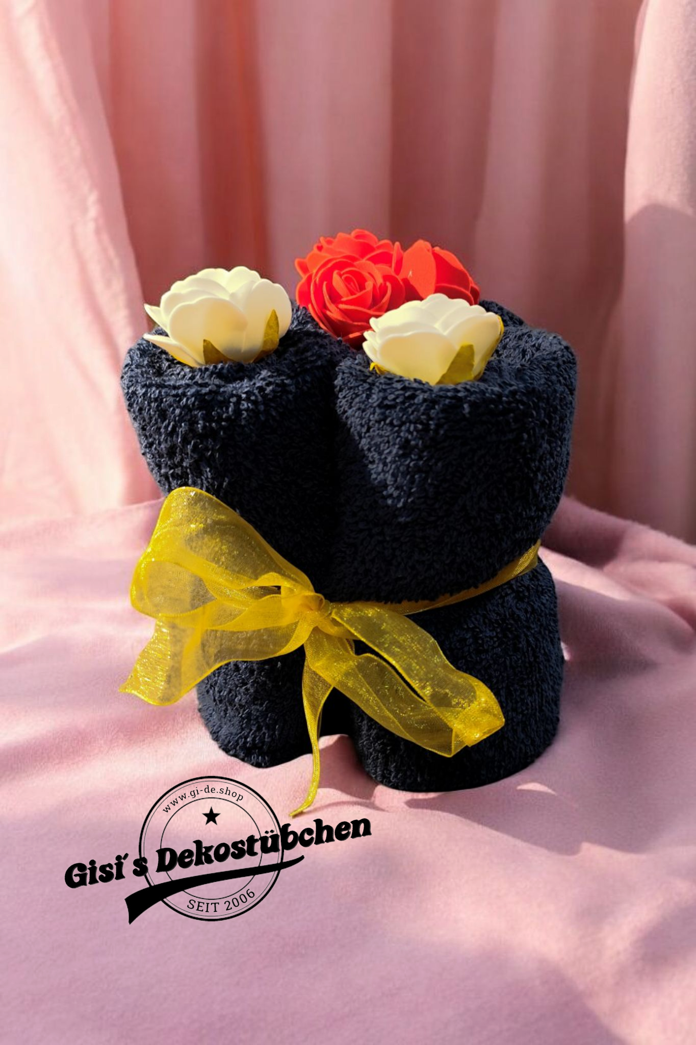 Handtuchtorte - Herzform, Geldgeschenke, Geburtstag, Muttertag