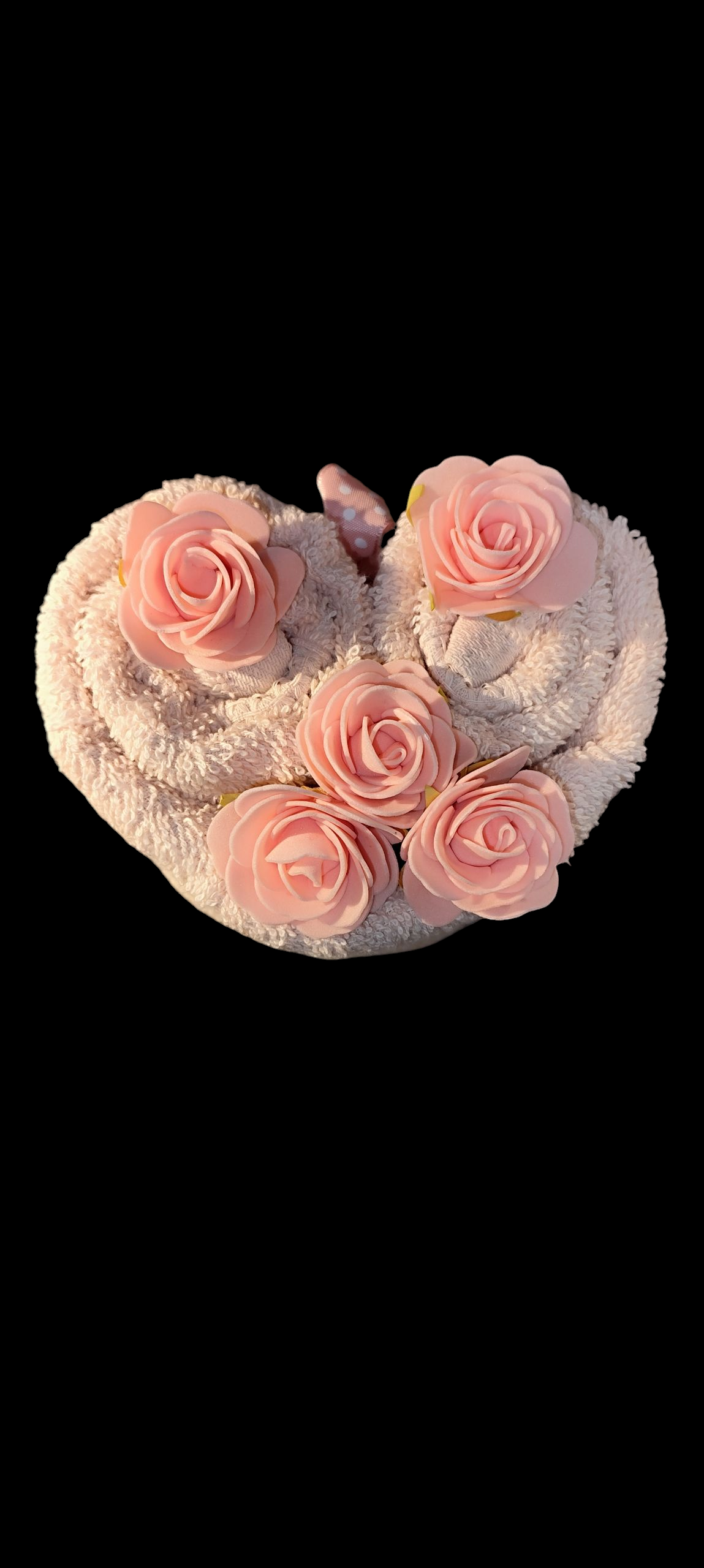 Handtuchtorte - Herzform, Geldgeschenke, Geburtstag, Muttertag