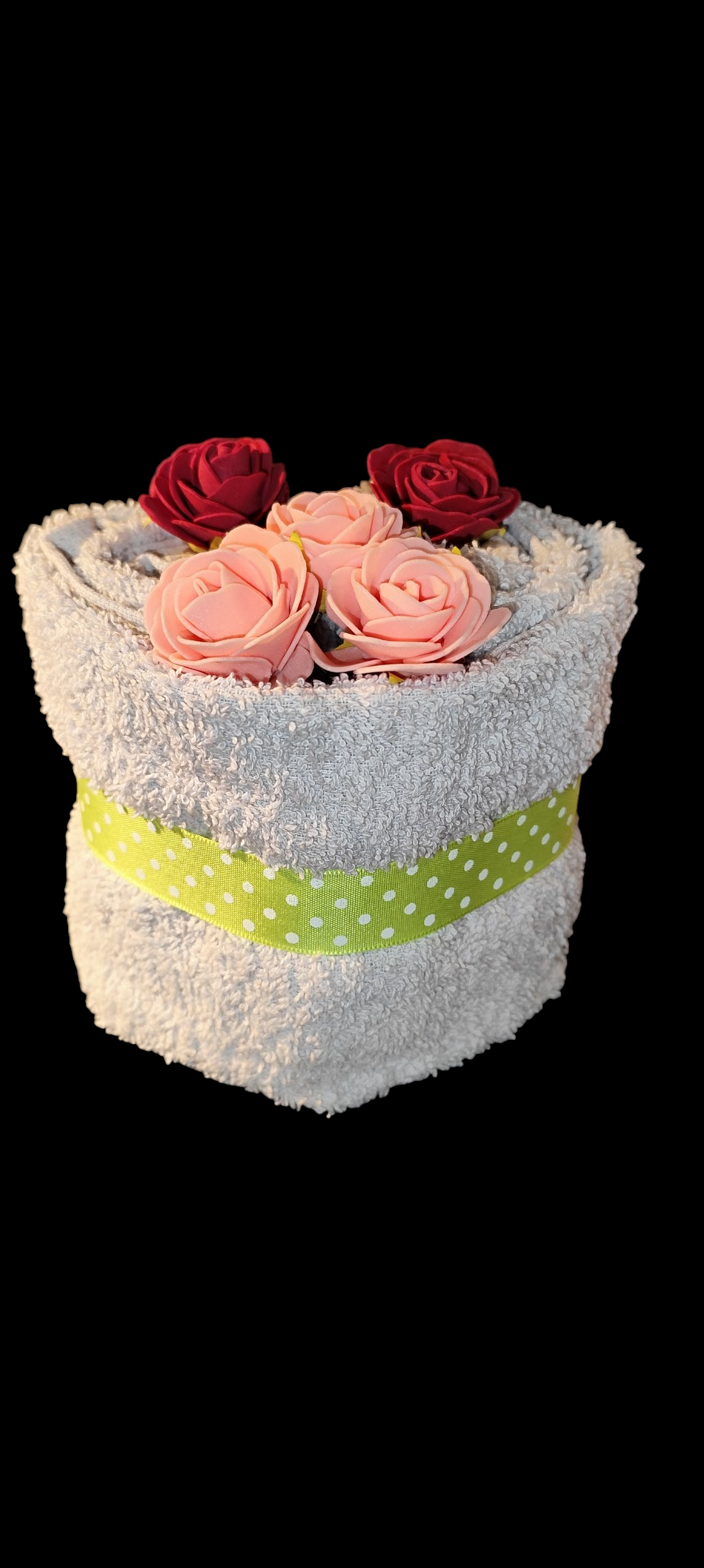 Handtuchtorte - Herzform, Geldgeschenke, Geburtstag, Muttertag