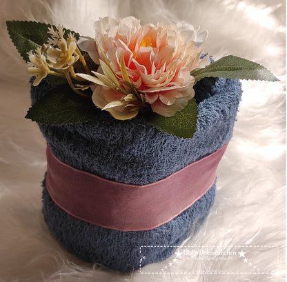 Handtuchtorte - Herzform, Geldgeschenke, Geburtstag, Muttertag