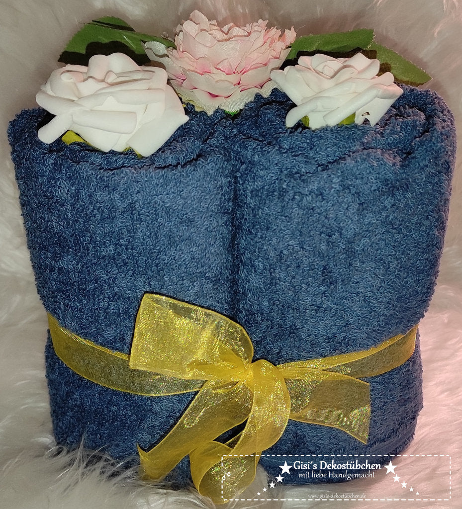 Handtuchtorte - Herzform, Geldgeschenke, Geburtstag, Muttertag