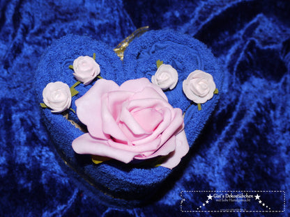 Handtuchtorte - Herzform, Geldgeschenke, Geburtstag, Muttertag