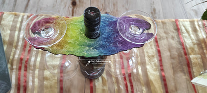 Resin Wine Bottle/Glass Holder 
