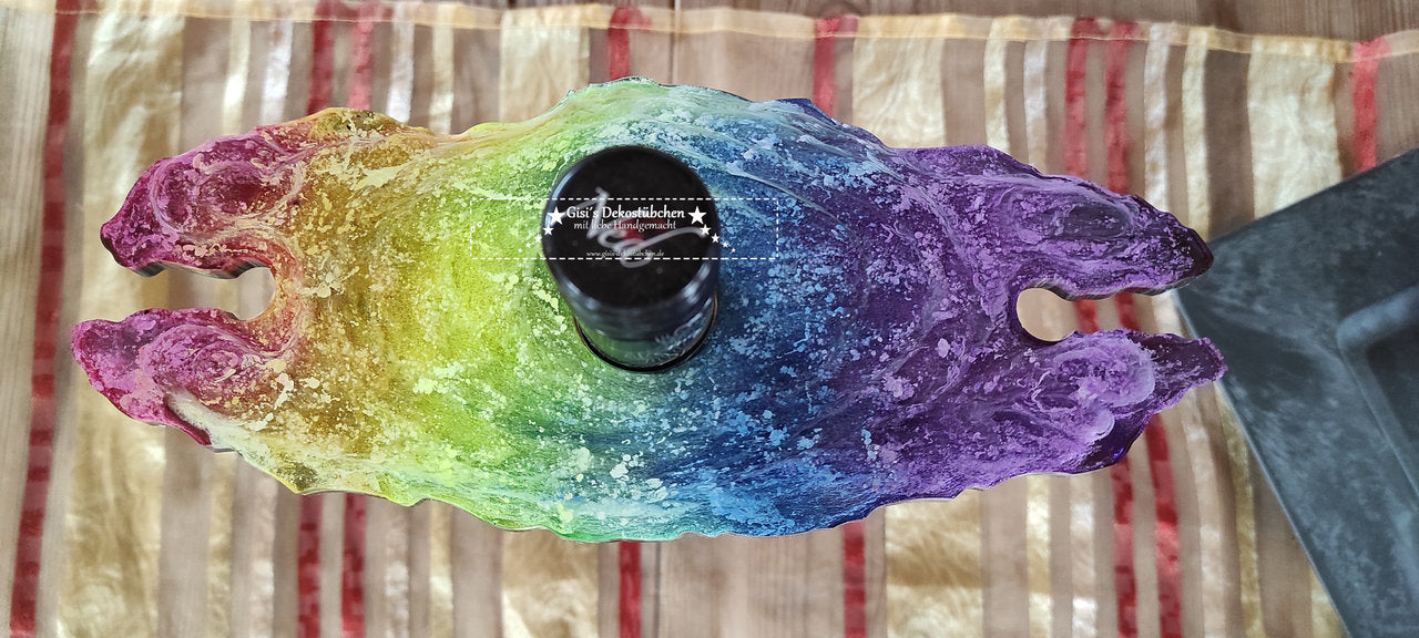 Resin Wine Bottle/Glass Holder 