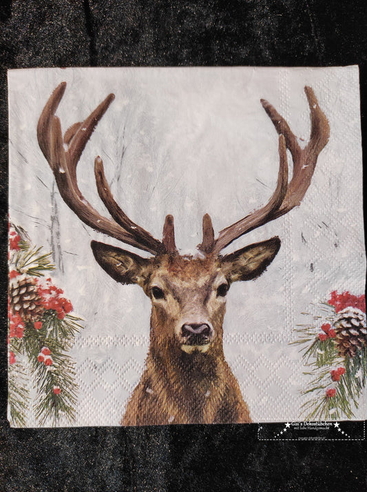 Deer in the snowfall