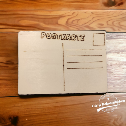 Wooden postcard