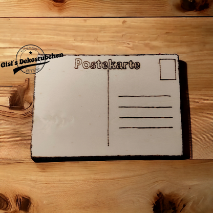 Wooden postcard