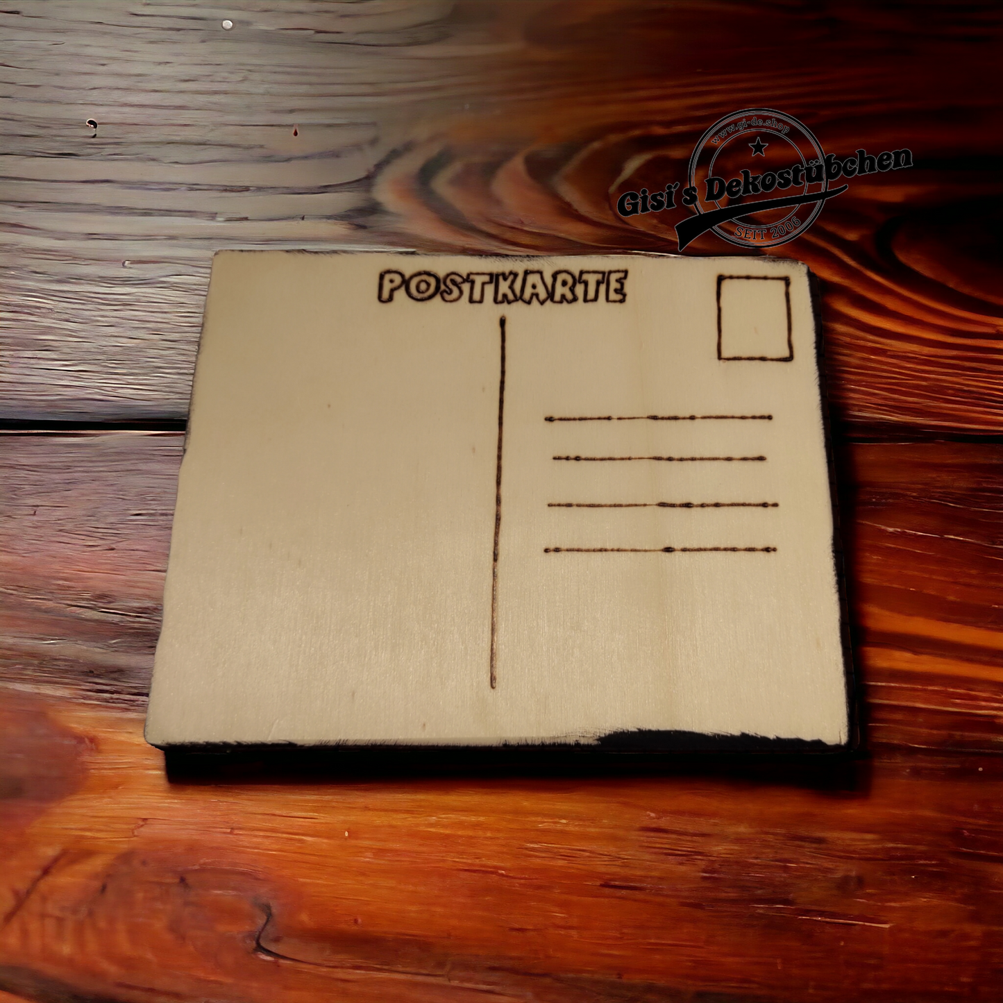 Wooden postcard