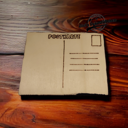 Wooden postcard