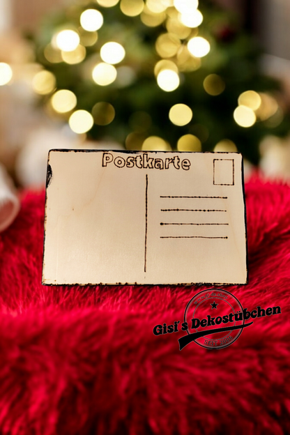 Wooden postcard