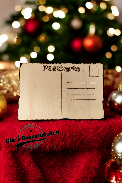 Wooden postcard