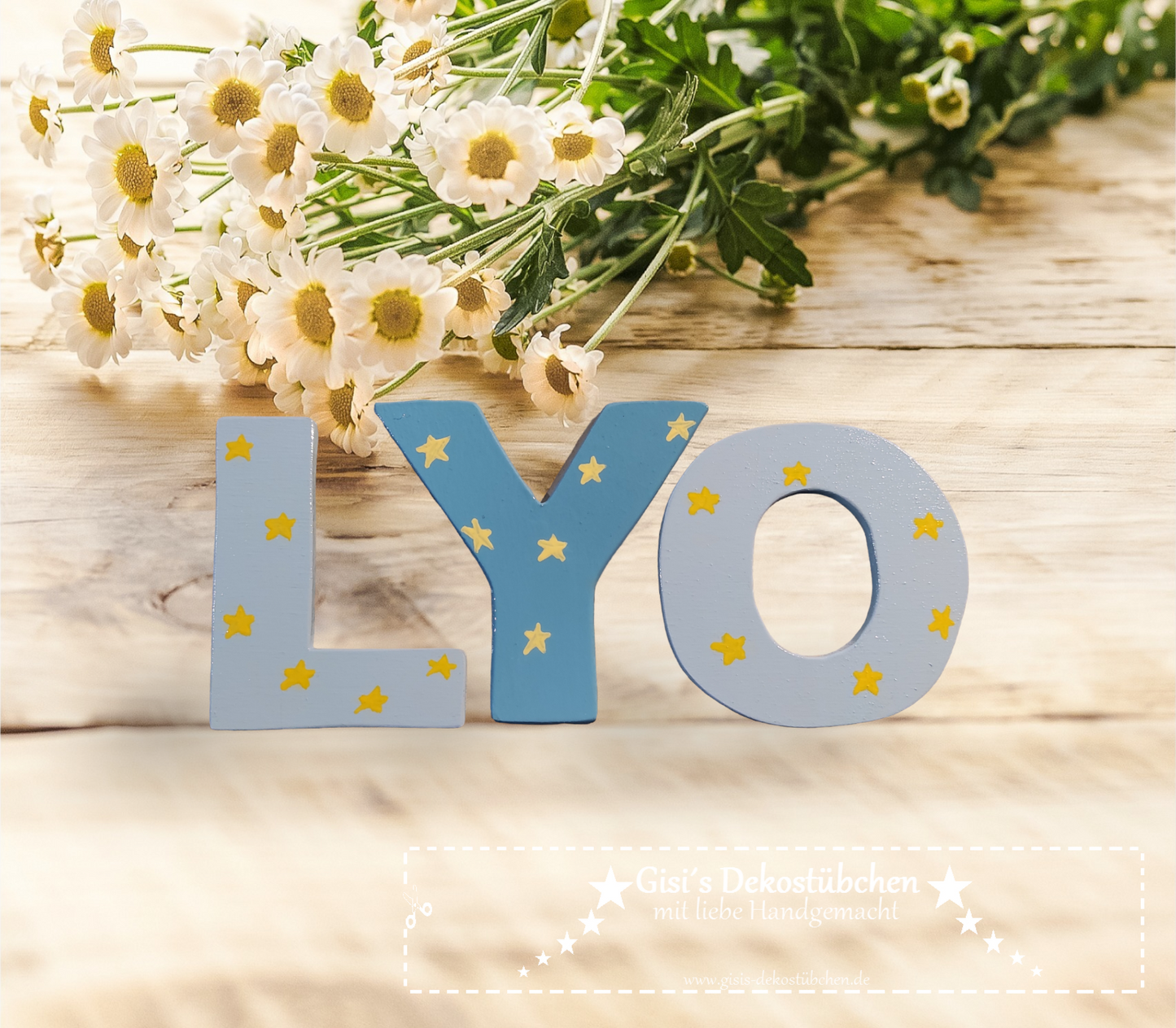 Wooden letters handmade unique pieces 8 cm