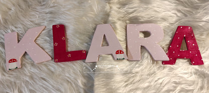 Wooden letters handmade unique pieces 8 cm